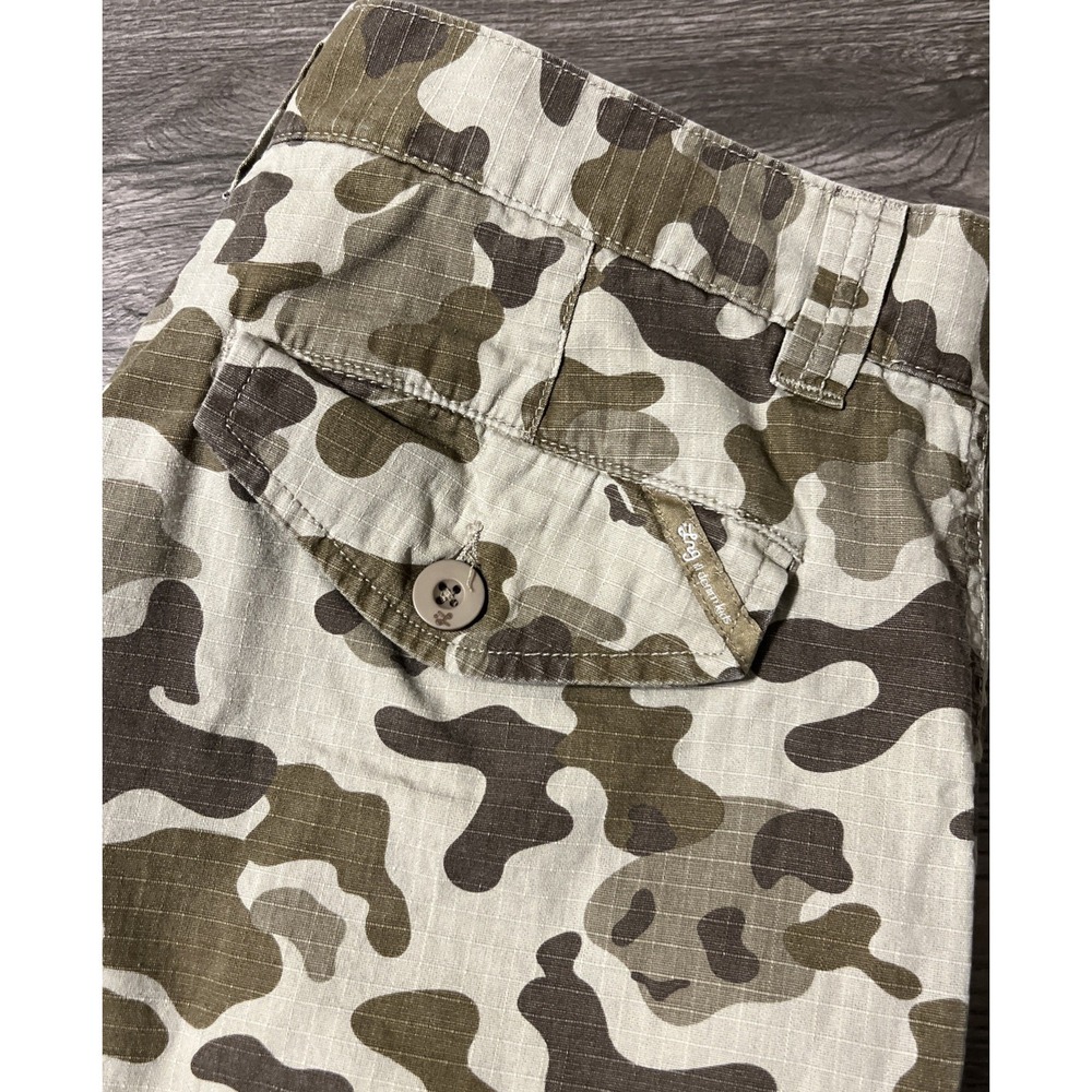 LRG Lifted Research Group Straight Rip Stop Cargo Camouflage Hiking Pants, 36x32